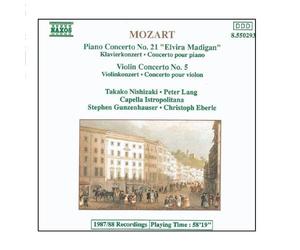 Takako Nishizaki - Mozart: Piano Concerto No. 21 / Violin Concerto No. 5