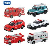 Takara Tomy Tomica Diecast 1/64 coche de policía serie camión de bomberos ambulancia vehículo helicóptero aleación modelo niños juguetes niños No.105