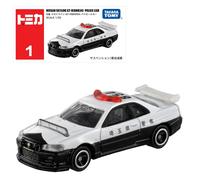 Takara Tomy Tomica No.1 Nissan Skyline GT-R BNR34 coche de policía 1/64 vehículo de Motor modelo de Metal fundido a presión juguetes de regalo de Navidad para niños No.01