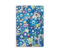 Takashi Murakami Blue Flowers Póster de Pared en Lienzo Decoración Pintura, Arte, Dormitorio, Sala de Estar, Oficina, Pinturas, Decoración Moderna del Hogar Arte de la Pared Impresión 30 x 45 cm
