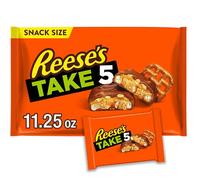 TAKE 5 barras de caramelo, caramelo, mantequilla de maní, cacahuete, chocolate tamaño bocadillo, Halloween, bolsa de 11.25 onzas