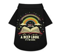 Take A Deep Look It's The Book - Lindas camisetas para mascotas, camisa para perro, ropa divertida para playa, sudadera para gatos para mascotas pequeñas, talla 2XL