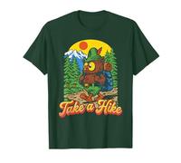 Take A Hike Retro Woodsy Owl Give a Hoot Vintage Hiking Camiseta