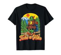 Take A Hike Retro Woodsy Owl Give a Hoot Vintage Hiking Camiseta