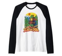 Take A Hike Retro Woodsy Owl Give a Hoot Vintage Hiking Camiseta Manga Raglan