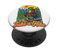 Take A Hike Retro Woodsy Owl Give a Hoot Vintage Hiking PopSockets PopGrip Adhesivo