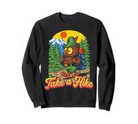 Take A Hike Retro Woodsy Owl Give a Hoot Vintage Hiking Sudadera