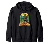 Take A Hike Retro Woodsy Owl Give a Hoot Vintage Hiking Sudadera con Capucha