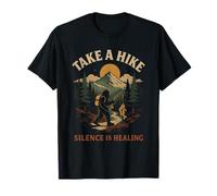 Take a Hike Silence Is Healing Outdoor Diseño Gráfico Camiseta