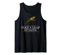 Take A Leap of Faith Frog Positive Inspiring Mindset Cita Camiseta sin Mangas