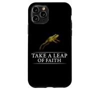 Take A Leap of Faith Frog Positive Inspiring Mindset Cita Carcasa para iPhone 11 Pro