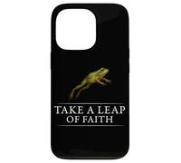 Take A Leap of Faith Frog Positive Inspiring Mindset Cita Carcasa para iPhone 13 Pro