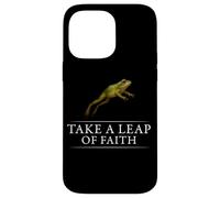 Take A Leap of Faith Frog Positive Inspiring Mindset Cita Carcasa para iPhone 14 Pro MAX