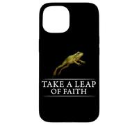 Take A Leap of Faith Frog Positive Inspiring Mindset Cita Carcasa para iPhone 15