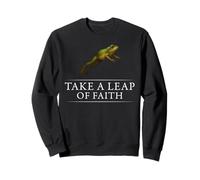 Take A Leap of Faith Frog Positive Inspiring Mindset Cita Sudadera
