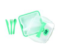 Take Away CMKA1444 Fiambrera C/Plato Y Cubiertos, Vert/Rose/Turquoise