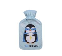 TAKE CARE - Cute Super Friends, Bolsa de agua caliente con funda, bolsa de agua caliente para terapia caliente, caucho, frío, invierno, niño, adulto