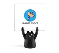 Take Care Ear HEA Art Deco - Soporte para notas, diseño de gato negro