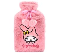 TAKE CARE - My Melody, Bolsa de agua caliente con funda, Bolsa de agua caliente para terapia caliente, goma, frío, invierno, niño, adulto