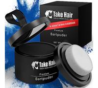 Take Hair ENDLICH WIEDER VOLLES HAAR Tinte para barba, 100% impermeable, 4 g de polvo, cobertura gris, espesante para teñir la barba, color marrón claro