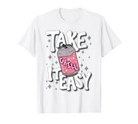 Take It Easy Relax Chill Summer Funny Cita Dicho Camiseta gráfica económica, Hombre, Blanco, XL