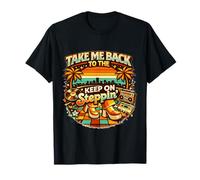 Take Me Back Keep On Steppin Retro Disco Groove Camiseta