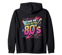 Take Me Back to 80's Retro Emocionante Music Energy Throwback Sudadera con Capucha