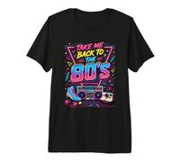 Take Me Back To The 80's Pop Culture Classic Throwback Fun Camiseta Premium
