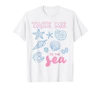 Take Me Ocean Beach Seashell Starfish Coastal Summer Marine Camiseta
