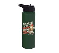 Take Me Out To Ball Juego Divertido Béisbol Stainless Steel Insulated Water Bottle
