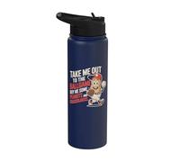 Take Me Out To Ball Juego Divertido Béisbol Stainless Steel Insulated Water Bottle