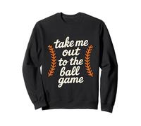 Take Me out To The Ball Game Retro Baseball Laces Béisbol Sudadera