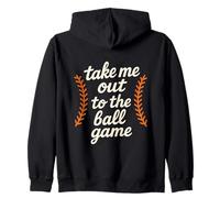 Take Me out To The Ball Game Retro Baseball Laces Béisbol Sudadera con Capucha