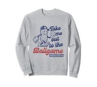 Take Me out To The Ball Game Retro Peanuts Baseball Sports Sudadera