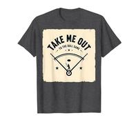 Take Me out to The Ball Juego Retro Baseball Camiseta, Hombre, Jaspeado Oscuro, 4XL
