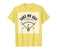 Take Me out to The Ball Juego Retro Baseball Camiseta, Hombre, Limón, L