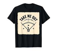 Take Me out to The Ball Juego Retro Baseball Camiseta, Hombre, Negro, 3XL