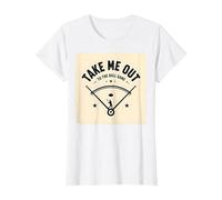 Take Me out to The Ball Juego Retro Baseball Camiseta, Mujer, Blanco, L