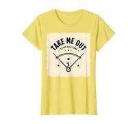 Take Me out to The Ball Juego Retro Baseball Camiseta, Mujer, Limón, XL