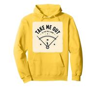 Take Me out to The Ball Juego Retro Baseball Sudadera con Capucha, Unisex para Adultos, Limón, M