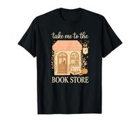 Take Me to The Book Store Cozy Bookshop Cat Aesthetic Camiseta