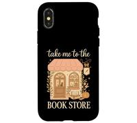Take Me to The Book Store Cozy Bookshop Cat Aesthetic Carcasa para iPhone X/XS