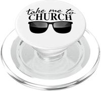 Take Me To The Church Cool Gafas de Sol religiosas cristianas PopSockets PopGrip para MagSafe