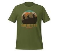 Take Me to The Mountains Scenic Adventure Lover - Camiseta unisex para adulto, verde oliva, 4XL
