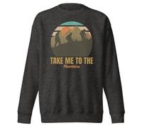 Take Me to The Mountains Scenic Adventure Lover - Sudadera unisex de cuello redondo para adulto, gris, S