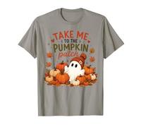 Take Me To The Pumpkin Patch, Bonito Dibujo de Halloween con Forma de Fantasma Camiseta