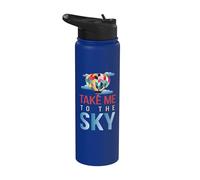 Take Me To The Sky I Ride Aviation Hot Aviation Pilot Stainless Steel Insulated Water Bottle