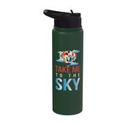 Take Me To The Sky I Ride Aviation Hot Aviation Pilot Stainless Steel Insulated Water Bottle
