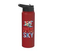 Take Me To The Sky I Ride Aviation Hot Aviation Pilot Stainless Steel Insulated Water Bottle