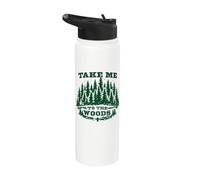 Take Me To The Woods Vintage Hiking Scouting Outdoor Stainless Steel Insulated Water Bottle